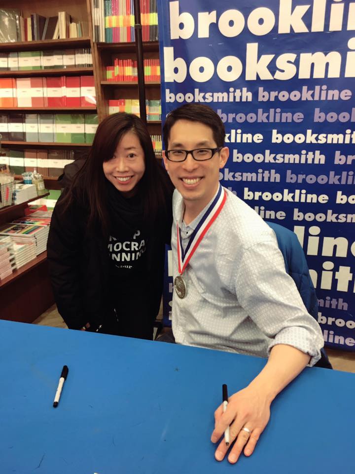 Meeting comic writer & creator Gene Luen Yang at the Brookline Booksmith in 2017.