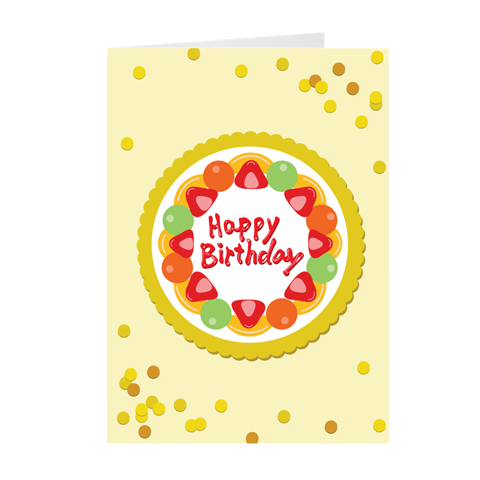 Mixed Fruit Cake Birthday Card By Lillian Lee