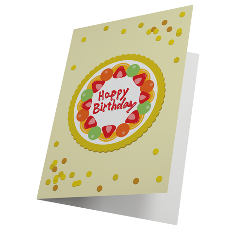 Mixed Fruit Cake Birthday Card By Lillian Lee
