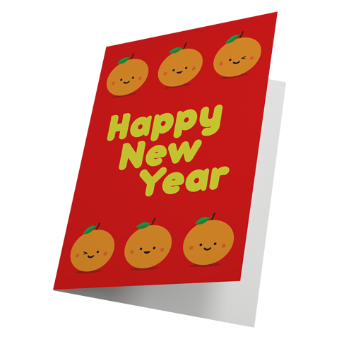 Lucky Oranges Chinese New Year Card By Lillian Lee
