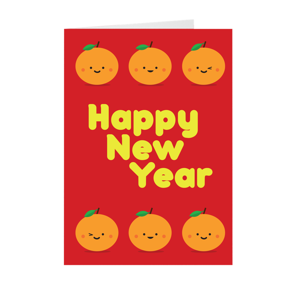 Lucky Oranges Chinese New Year Card By Lillian Lee