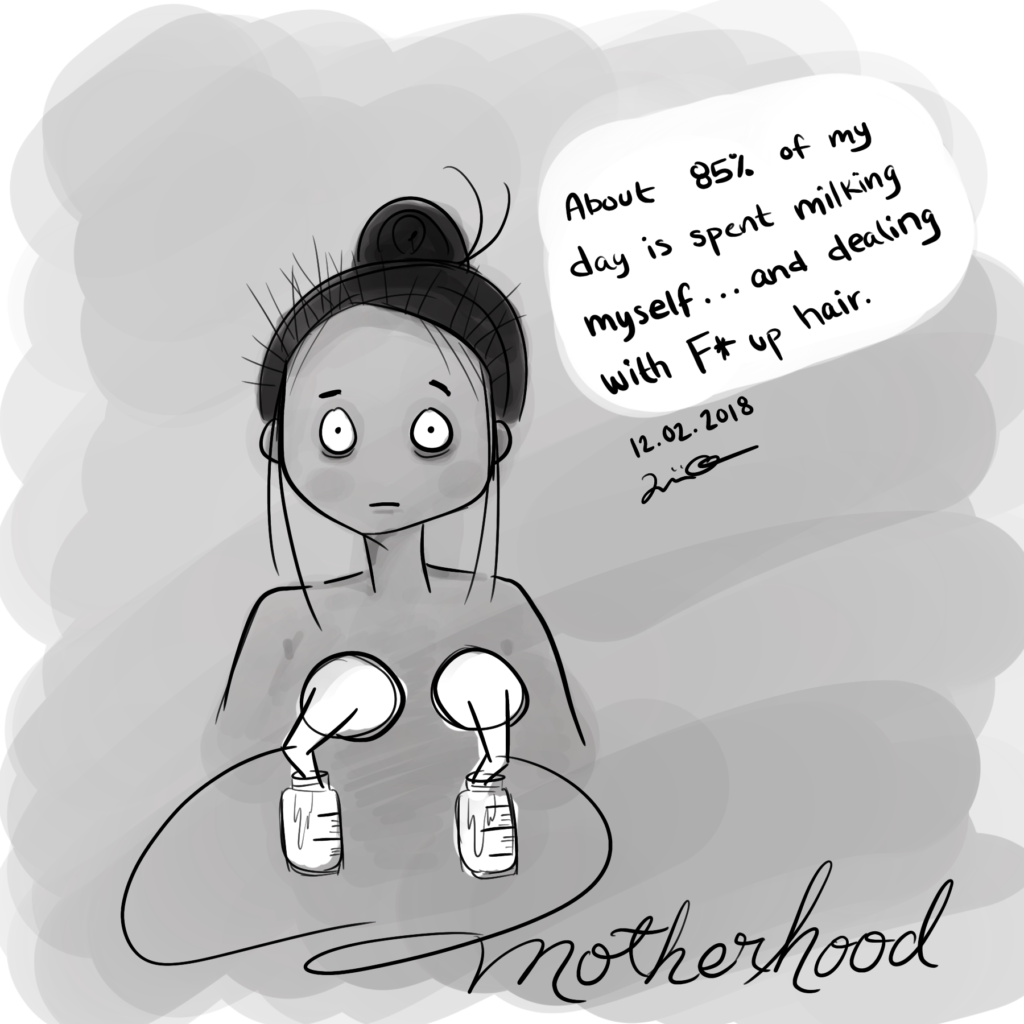 Year one of muthahood illustration