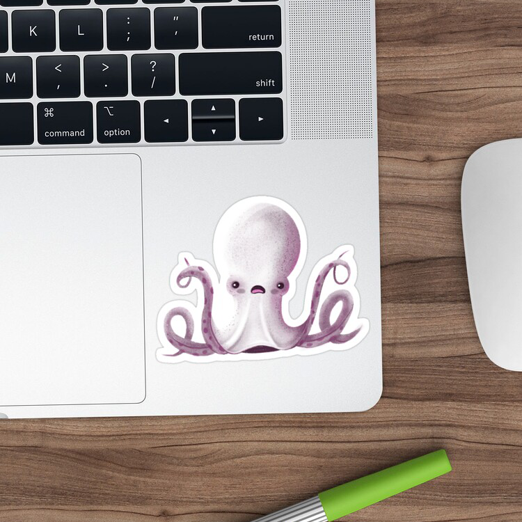 Ghostly Octopus sticker by LILLIAN LEE