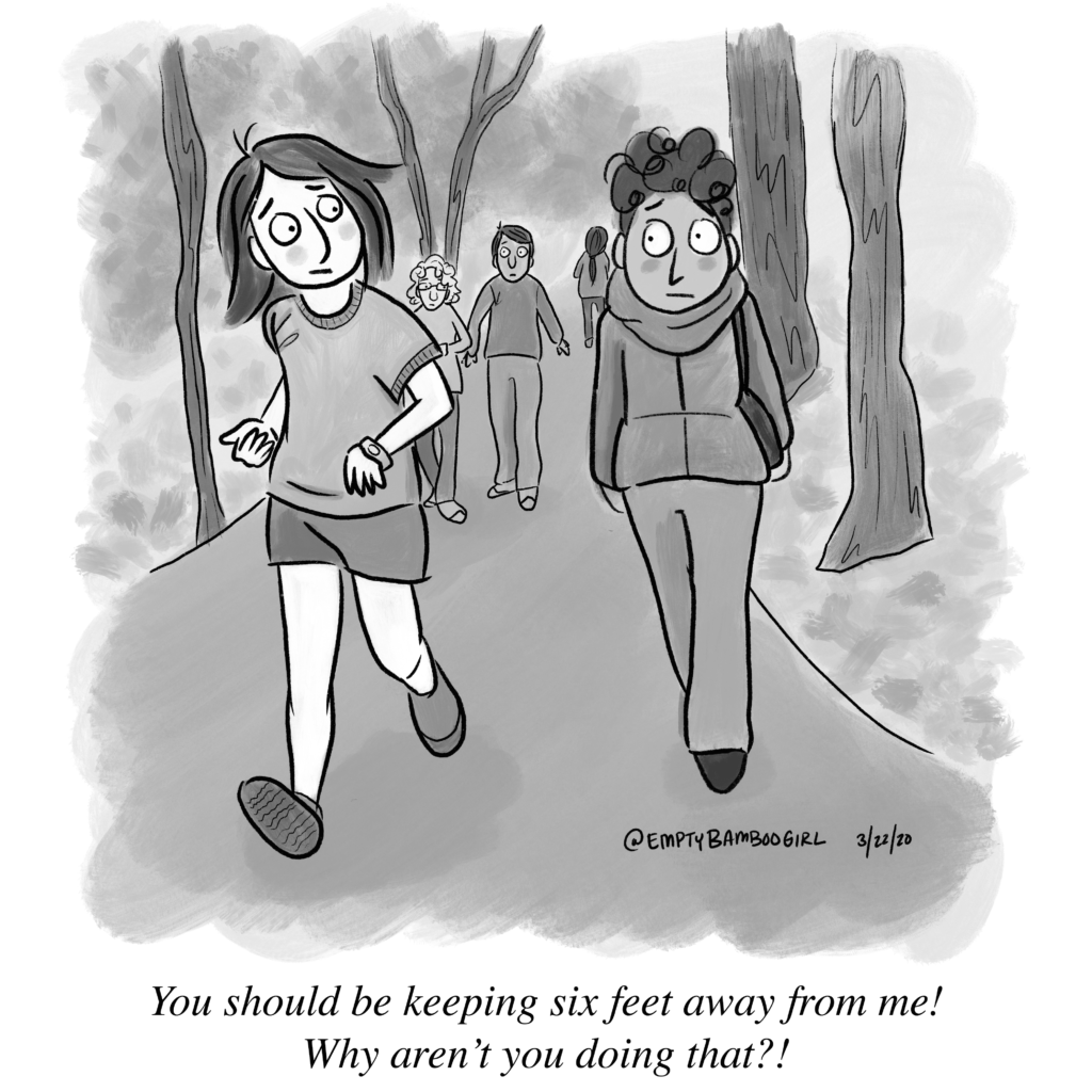 Social Distancing by Empty Bamboo Girl, aka Lillian Lee