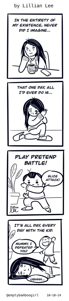 the joys of parenthood | an empty bamboo girl comic by Lillian Lee